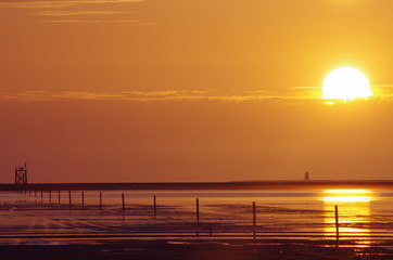 Naklejka premium Sonnenuntergang Nordsee 2