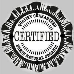 fresh natural organic stamp