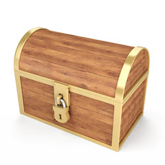 Treasure chest isolated