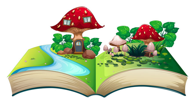 Mushroom popup book