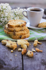 biscotti and a cup of coffe
