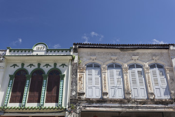 Sino-Portuguese Architecture influenced building in Phuket.