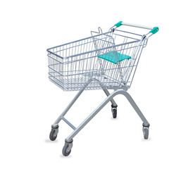 Shopping cart isolated over white