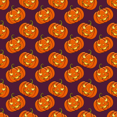 Halloween seamless background. Vector pattern.