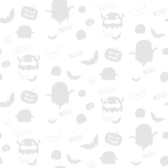 Happy Halloween Ghost Bat Icon Background