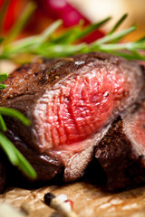 Saftiges steak fleisch