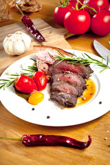 Saftiges steak fleisch