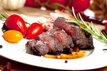 Saftiges steak fleisch