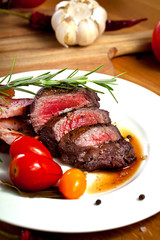 Saftiges steak fleisch