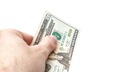 Hand over 20 dollar