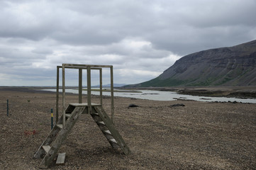 escalier pour randonneur islandais