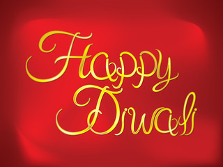 abstract artistic diwali golden text
