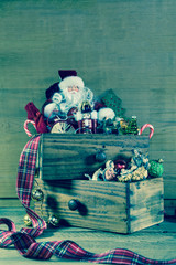 Alte Weihnachtsdekoration als Weihnachtskarte oder Gutschein