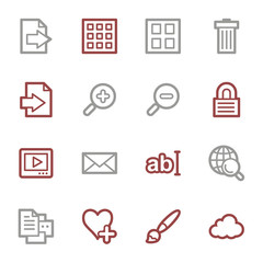 Photo collection web icons set