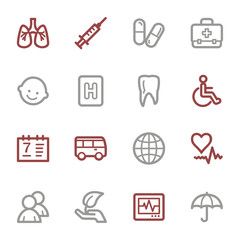 Medicine web icons set