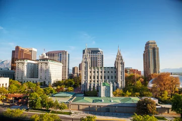 Poster Salt Lake City downtown overview © andreykr