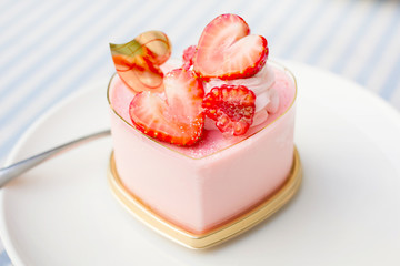 Sweet strawberry cake