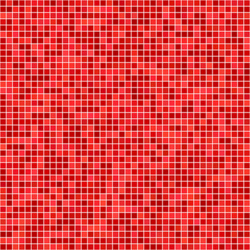 Red Square Pixel Mosaic Background