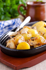 Potatoes with mushrooms