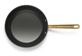 empty pan isolated on whitte abckground with clipping path