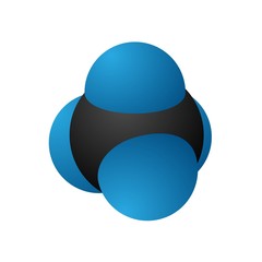 CH4 methane  molecule;