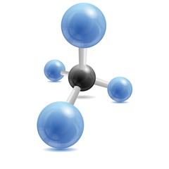 CH4 methane  molecule;