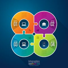 Infographics vector design template.