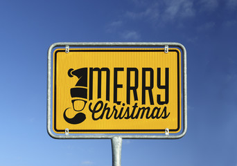 Schild fröhliche Weihnachten 
