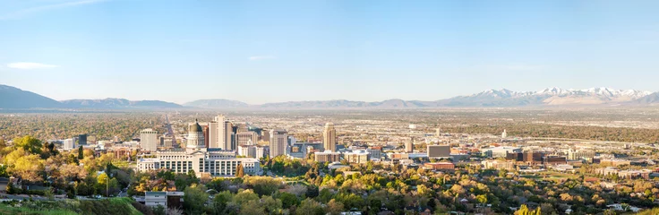Fototapeten Salt Lake City panoramic overview © andreykr