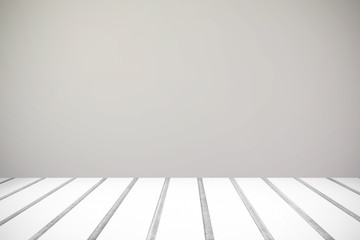 Empty gray wall and wooden floor