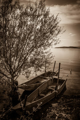 Barche al lago Trasimeno