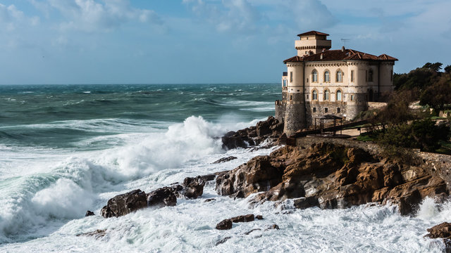 Castello del Boccale in a windy day in Livorno