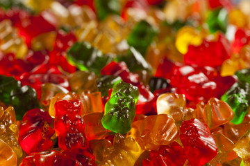 Fototapeta na wymiar Colorful Fruity Gummy Bears