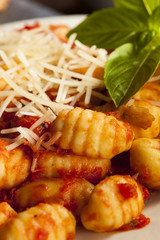 Homemade Italian Gnocchi with Red Sauce