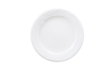 White Empty Plate isolated on White background