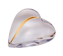 Fototapeta premium Glass heart isolated