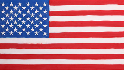Naklejka premium Plasticine flag of USA