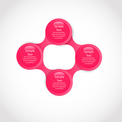 metaball colorful round diagram infographics