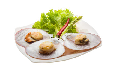 Grilled scallops