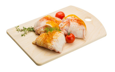 Raw chicken thigh
