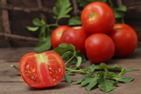 tomatoes  in autumn season still life