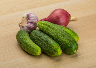 Cucumbers on the board
