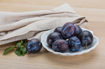 Ripe fresh plum