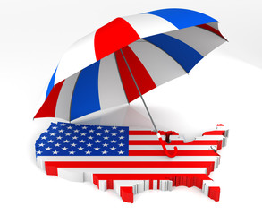 USA Map + Umbrella