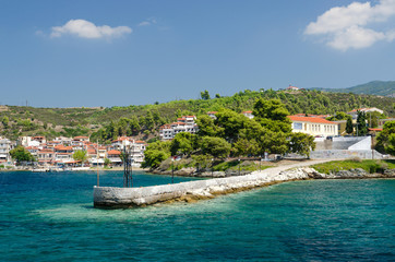 Greece, Sithonia, embankment in Neos Marmaras