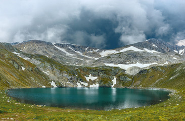 Amazing view of Aynali lake in national park Uludag