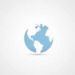 Naklejka premium Vector Planet Earth Icon