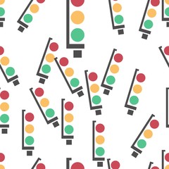 Seamless space elements over blue background