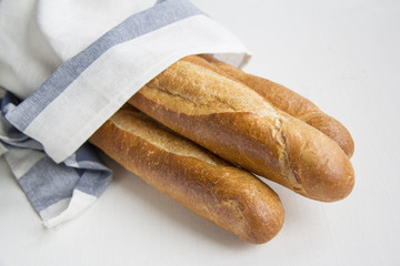 baguettes on white