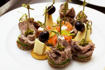 assorted canapes